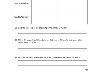 2 Short Practice Questions on Anoushka Shankar - Burn