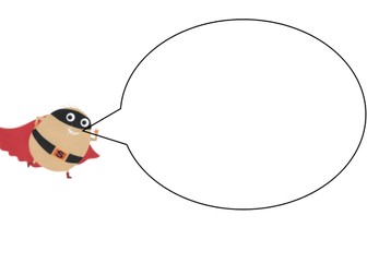 Supertato speech bubbles