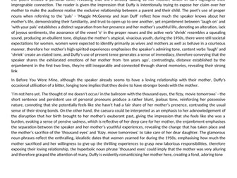 Before You Were Mine by Carol Ann Duffy analysis