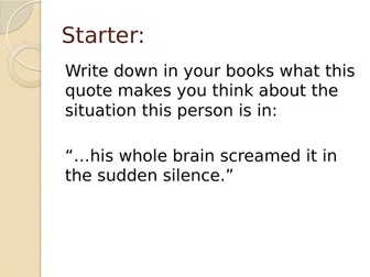 Hatchet Scheme of Work