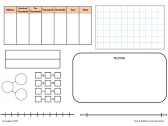 Place Mats / maths display linked to White Rose Models for classes from Reception to Year 6