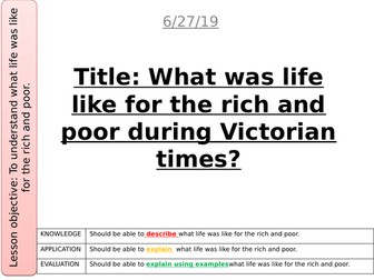 Rich and poor Victorians