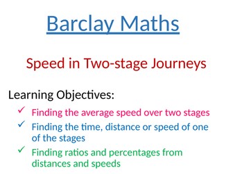 Speed in Two-stage Journeys