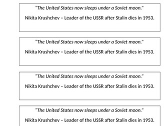 The Arms and Space Race