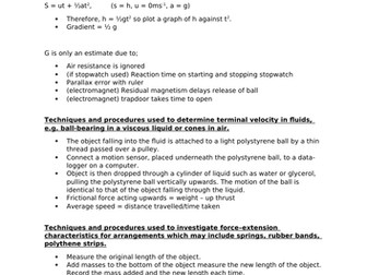 A level physics experiment revision resource