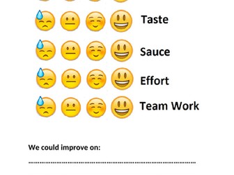Food evaluation sheet