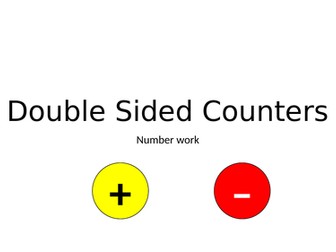 Four operations with directed numbers - using double sided counters