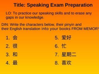 MEP Mock SPeaking Exam Powerpoint