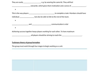 AQA A Level PE - Groups Dynamics