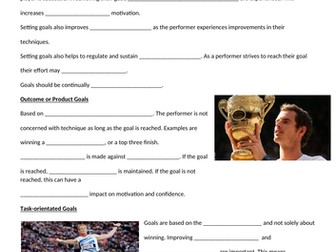 AQA A Level PE - Goal Setting and Motivation