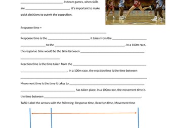 AQA A Level PE - Response Time