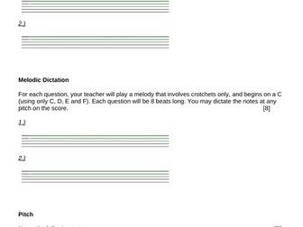 Music Theory Introduction Unit - KS4