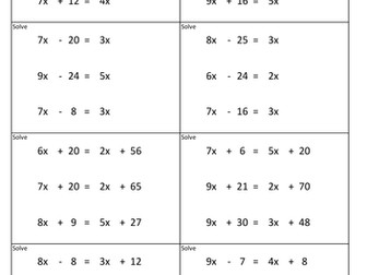 Solving Eqns - Unknown on both sides