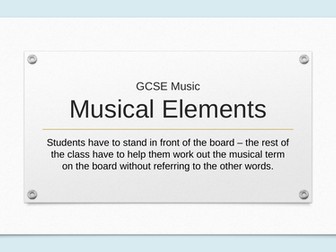 Musical Element Game