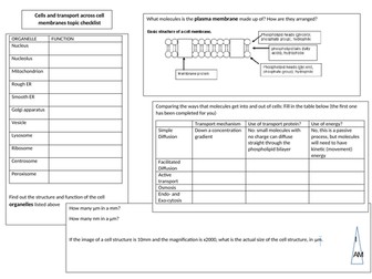Applied Human Biology Unit 1 revision worksheets