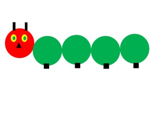 Cut and Stick The Very Hungry Caterpillar shapes