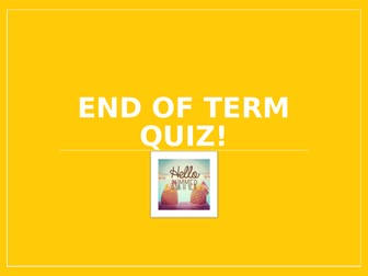 2019 End of Year Quiz