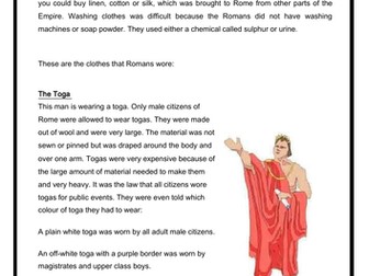 The Romans - Roman Clothing