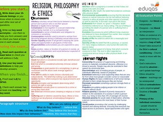 EDUQAS GCSE Route A Component 1 (Philosophy and Ethics) Revision Mat