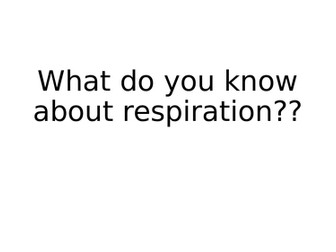 AQA Biology A level lessons covering Respiration topic