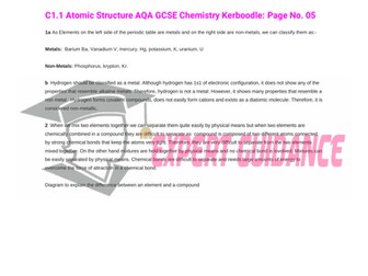 New (9-1) AQA GCSE Chemistry C1 Atomic Structure Complete Revision Summary