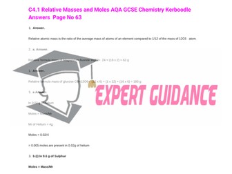 New (9-1) AQA GCSE Chemistry C4 Quantitative Chemistry Complete Revision Summary