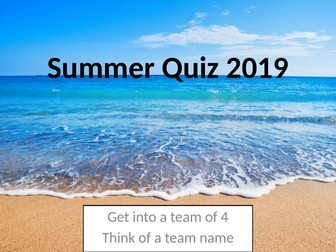 Summer - Best end of term quiz