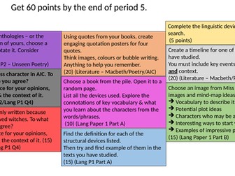 Pick and Mix GCSE English Revision