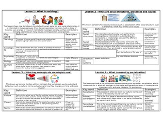 The sociological approach key words
