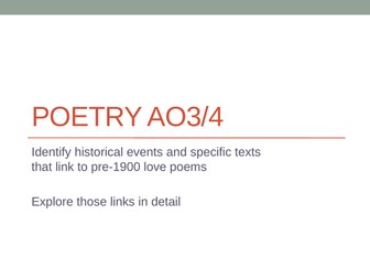 Pre-1900 Love Poetry Historical and Literary Context