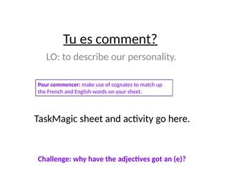 Dynamo 1 Module 1 Unit 4 - Tu es comment?