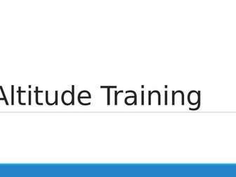 GCSE PE Altitude Training