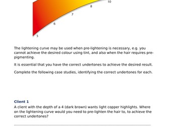 Pre-lightening and pre-pigmentation task