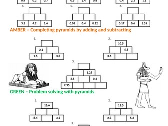 Number Pyramids by kirbybill | Teaching Resources