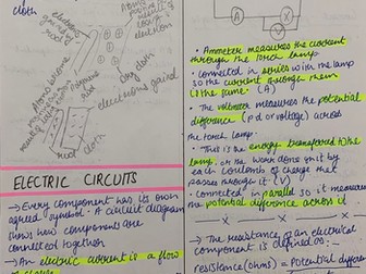 Electricity - Gcse notes, Oxford international aqa Igcse Physics