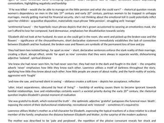 Odour of Chrysanthemums -D.H. Lawrence key quotes