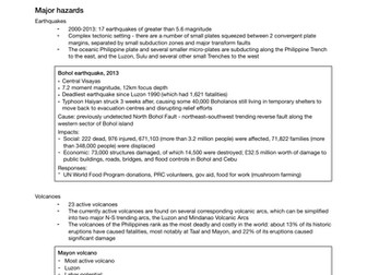 The Philippines: multi-hazardous environment case study