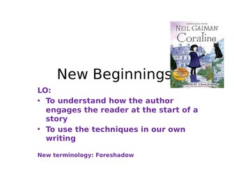 Creative Writng based on the novel, 'Coraline'.