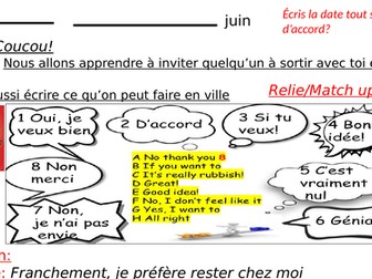 'coucou' studio 1 module 4 asking someone to go somewhere in French