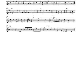 Melodic dictation booklet