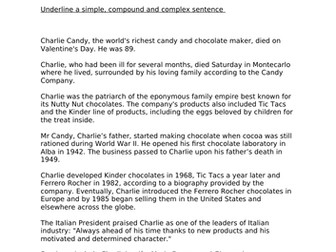 Writing an obituary on Shakespeare