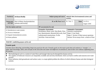 DP ESS Unit 4 Water and Aquatic Food Production system
