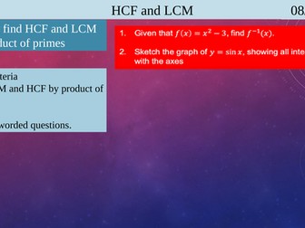 HCF and LCM EDEXCEL MATHS