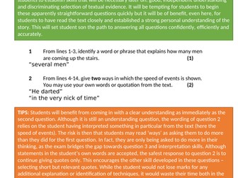 Edexcel GCSE English Language Paper 1 model answers (June 2018)