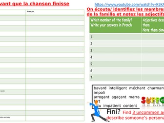 Family and relationship in French