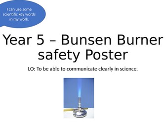 Bunsen Burner safety poster