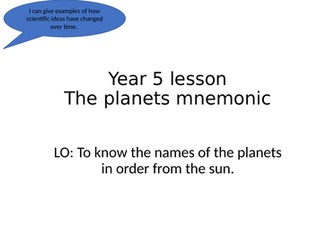 Planets Mnemonic