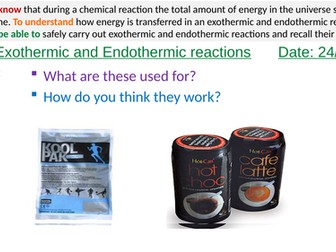 AQA Exothermic and endothermic reactions