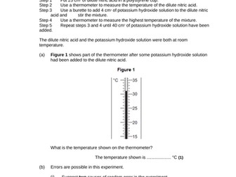 AQA Temperature change of neutralisation Required practical