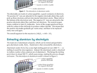 AQA Electrolysis of aluminium oxide